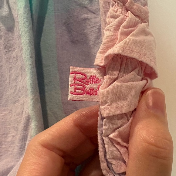 Ruffle Butts Cotton Pastel Ruffle Romper - Picture 6 of 8